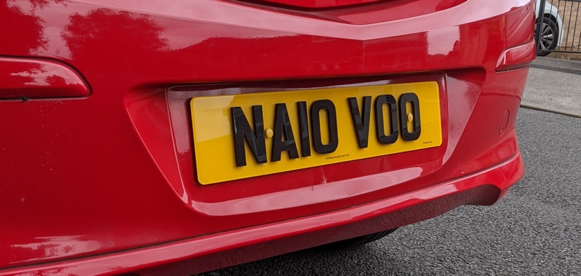 4D number plate