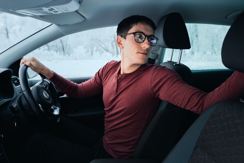 Steering manouevre in car